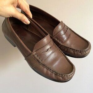 Lauren Ralph Lauren Chocolate Brown Leather Loafers - 6